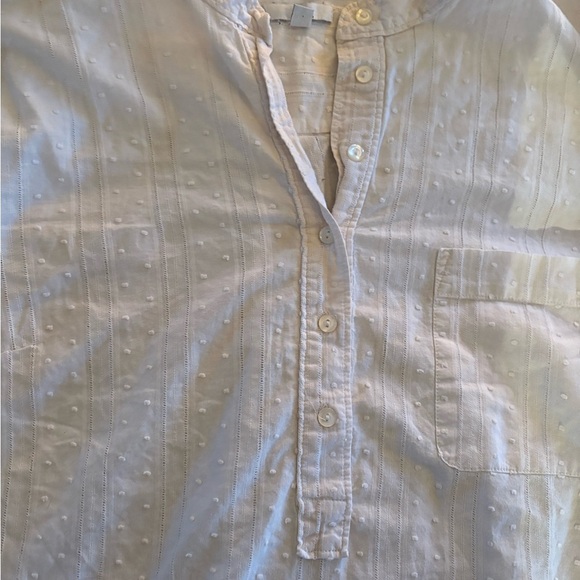 GAP Optic White Tab Henley Long sleeved Blouse Women’s XL - Picture 14 of 14